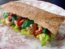 Spicy Thai Peanut Shrimp Salad Sandwich