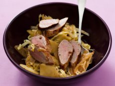 Pork Tenderloin with Onions, Apples and Cabbage
