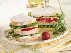 Egg and Asparagus Club Sandwiches