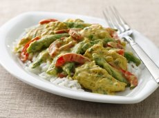 Chicken Curry with Sugar Snap Peas