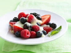 Mixed Berries with Vanilla Anglaise