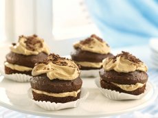 Chocolate Cupcakes with Penuche Filling