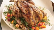 Roast Turkey with Fresh Thyme Rub and Maple Glaze