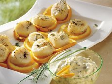 Grilled Scallops with Orange-Chive Mayonnaise