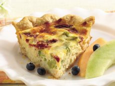 Crab, Broccoli and Roasted Red Pepper Quiche