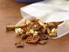 Baked Cereal Honey Snack Mix