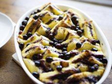 Blueberry Bread-and-Butter Pudding