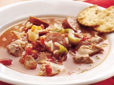Slow Cooker Spicy Chicken and Sausage Soup