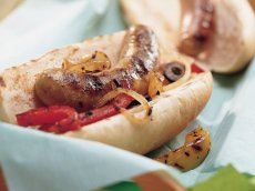 Grilled Italian Sausages with Peperonata