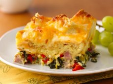 Ham, Spinach and Cheese Strata