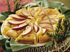 Pear and Rosemary Focaccia with Fontina Cheese