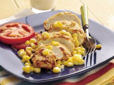 Ranch Oven-Fried Chicken with Warm Corn Relish