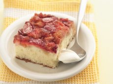 Strawberry-Rhubarb Upside-Down Cake