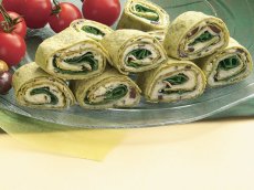 Greek Spinach-Turkey Wraps