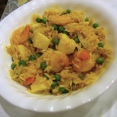 Scallops & Shrimp with Yellow Rice Recipe