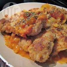 Fried Chicken with Tomato Sauce