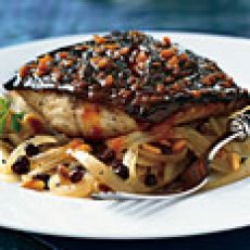 Black Cod with Roasted Sweet-and-Sour Onions