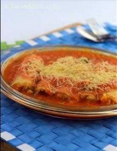 Baked Canneloni with Pomodoro Sauce
